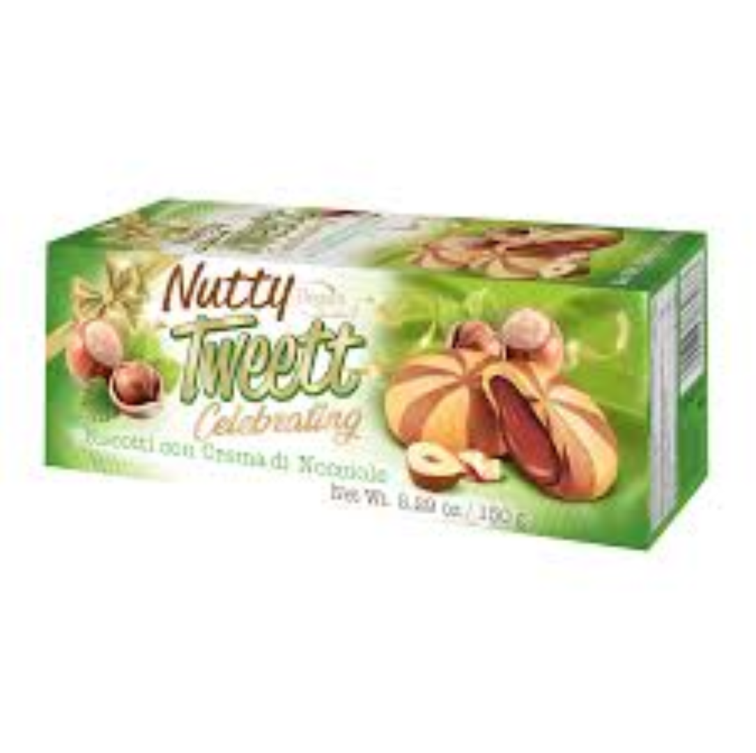 BOGUTTI NUTTY TWEETT COOKIES W HAZELNUT CREAM 150G